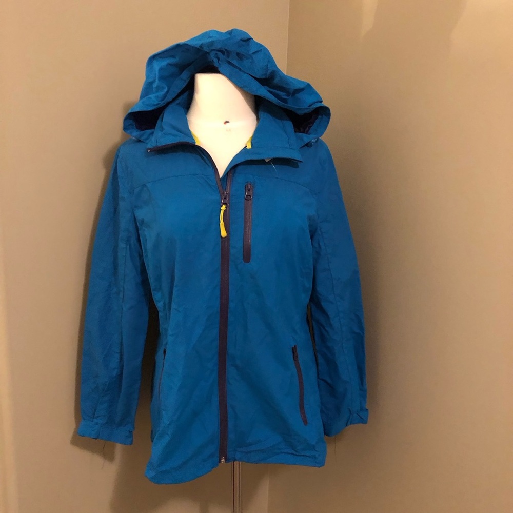 London Fog Rain Jacket Size Medium Blue